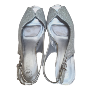 Mootsies Tootsies Silver Glitter Heels